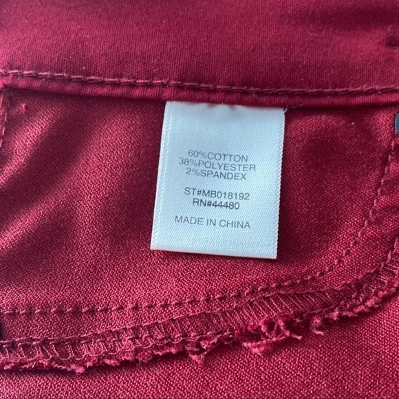 LOVE, Fire Red Skinny Ankle Jeans - Picture 3 of 7